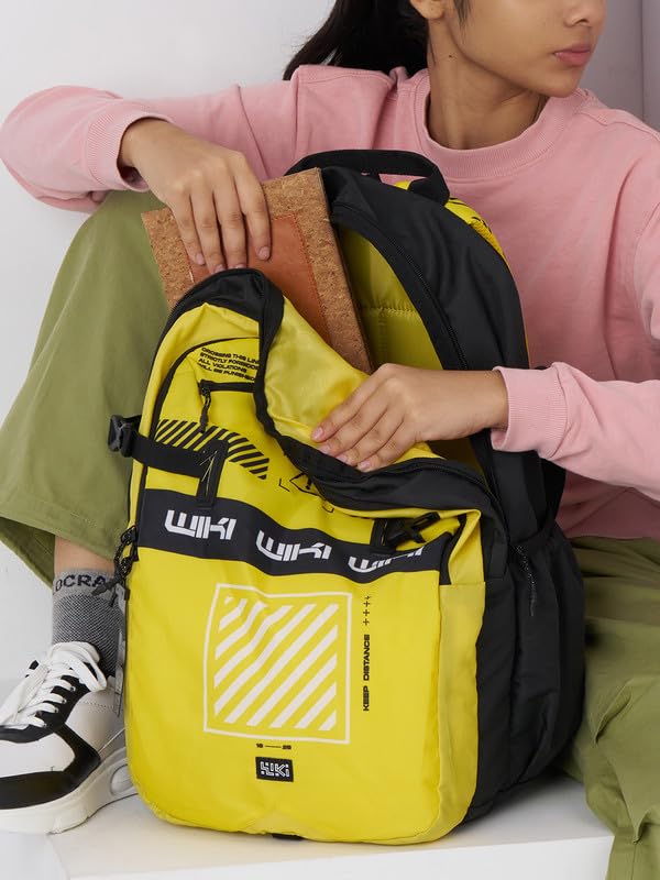 Image of Wiki Stylish Unisex Backpack | Tribe 3 Durable & Lightweight backpack for Men & Women | Backpack for Office, Gym, Travel (40 Litre, Yellow)