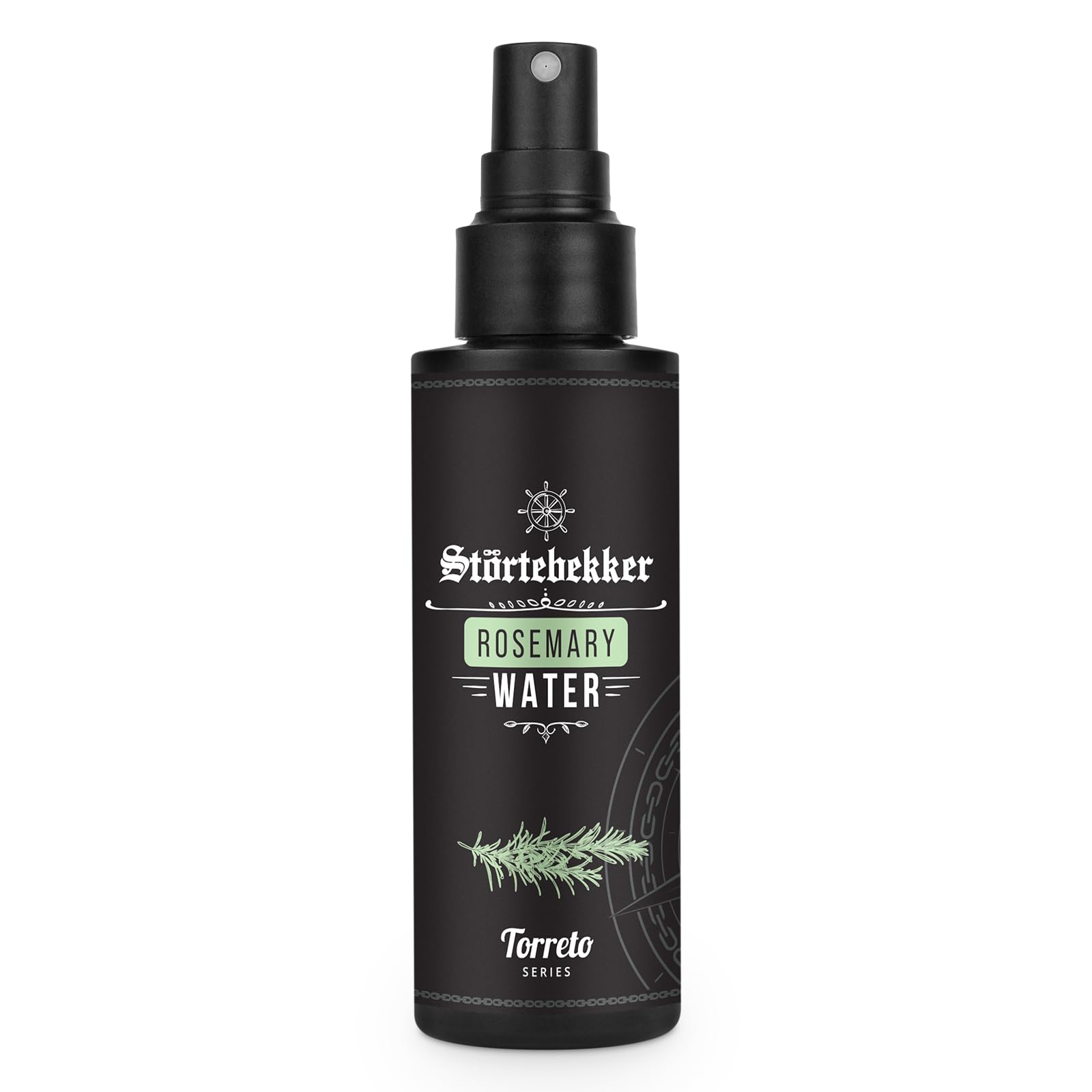 Störtebekker Eau de romarin premium – Spray hydratant naturel et rafraîchissant – Eau de romarin pour cuir chevelu gras et peaux à imperfections – Soin capillaire végétalien, sans silicone (125 ml)