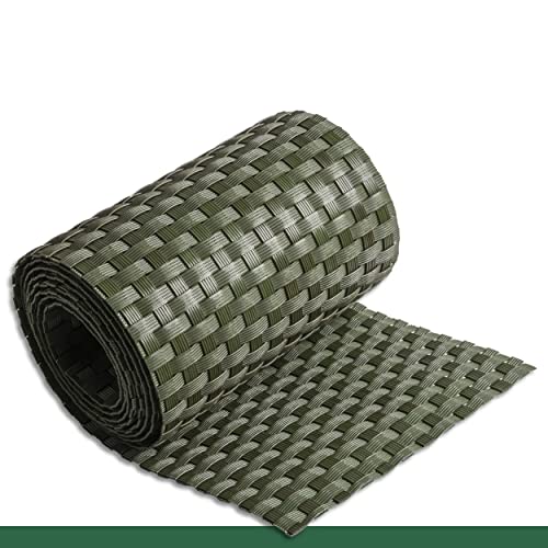 255 x 19 cm, strisce frangivista in rattan, per recinzione a doppia asta, 9 colori a scelta (verde)