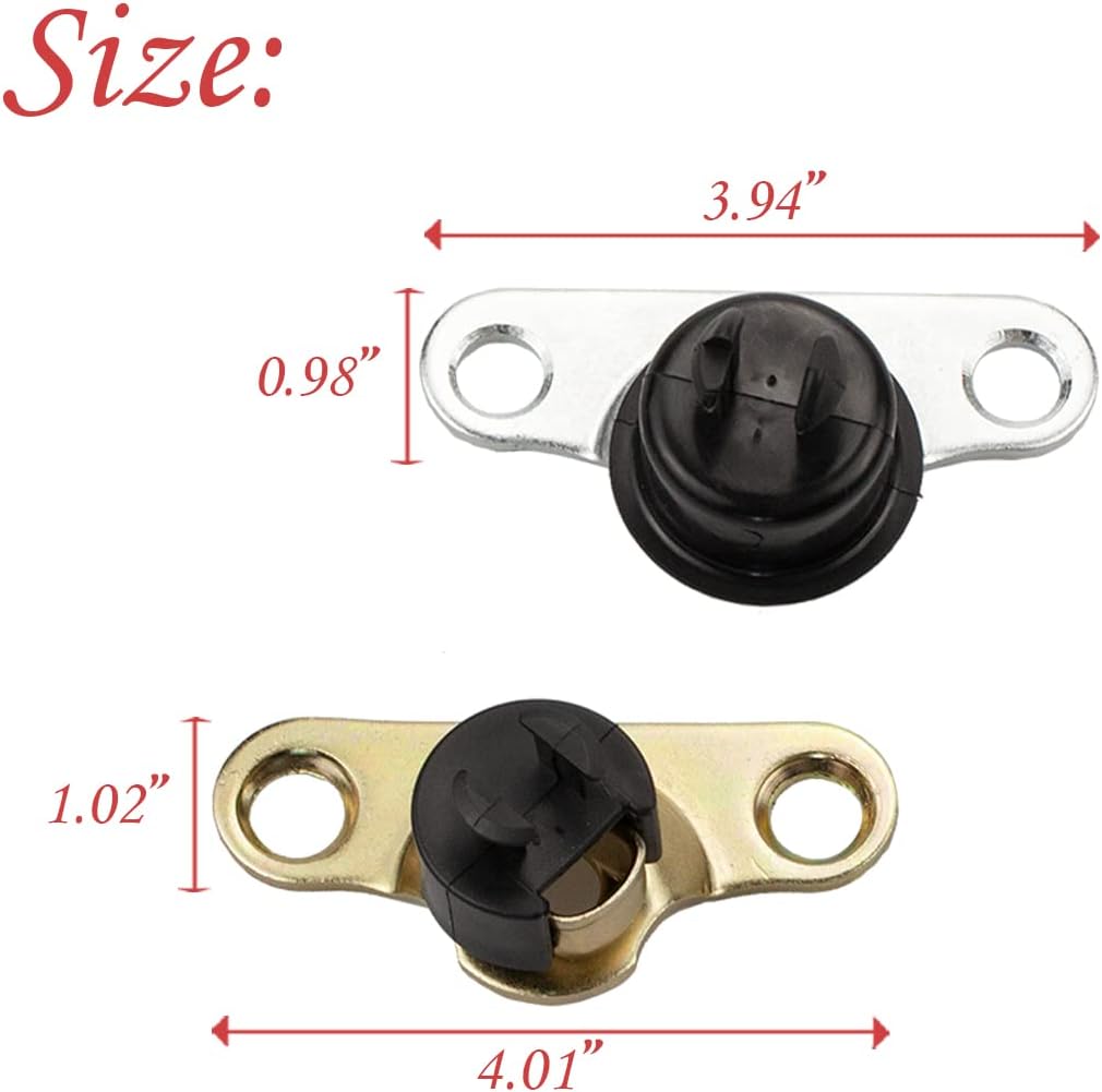 RLB-HILON Tailgate Hinge Body Mounted with Bushings Compatible with Ford F150 F250 F350 F450 Ranger E7TZ99430B38A E7TZ99430B39A，1 Set（4PC）