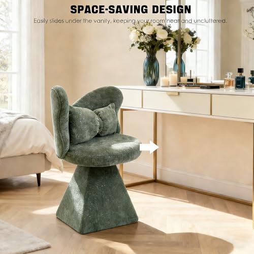Sillón Plegable Chenille Verde Menta miniatura 6