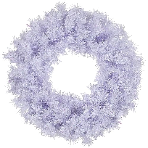 ICY White Iridescent Spruce Artificial Christmas Wreath - 18-Inch, Unlit