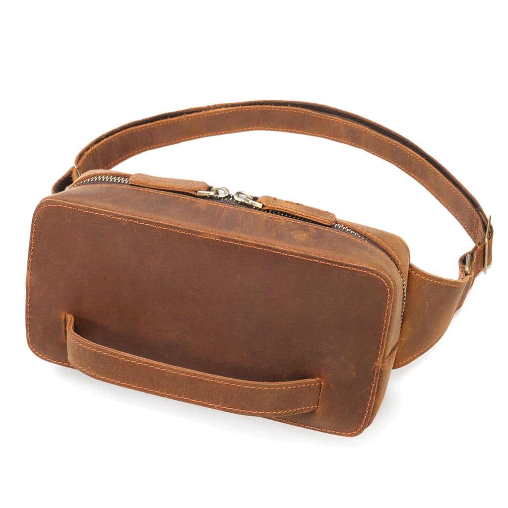 Sac de sport rétro décontracté homme femme sac de poitrine kaki