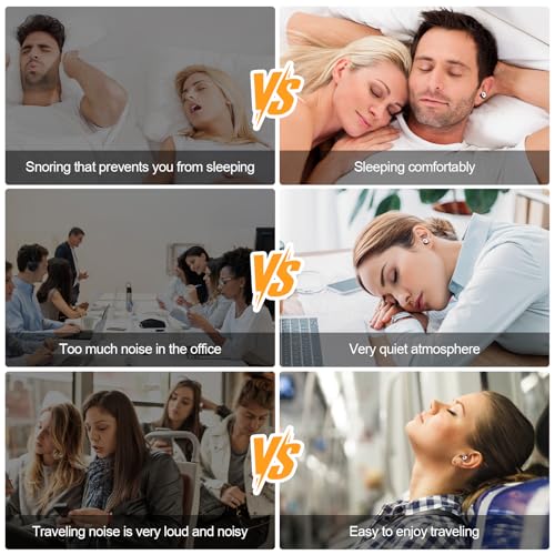 WYYFXY® 2 Paar Gehörschutz Motorrad Ohrstöpsel Festival Earplugs Artvive Schnarchstille Ohrstöpsel Silikon zum Schlafen Geräuschreduzierende 25-28db, 4 Größen XS/S/M/L