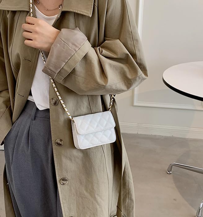 Waist Bag Mini Belt Bag for Women Mini Crossbody Bag Y2k Accessories Belt Purse for Women Fashionable (White,Small) - Image 5