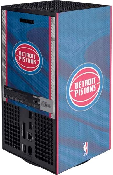 Skinit Decal Gaming Skin Compatible with Xbox Series X Console - Officially Licensed NBA Detroit Pistons Away Jersey Design