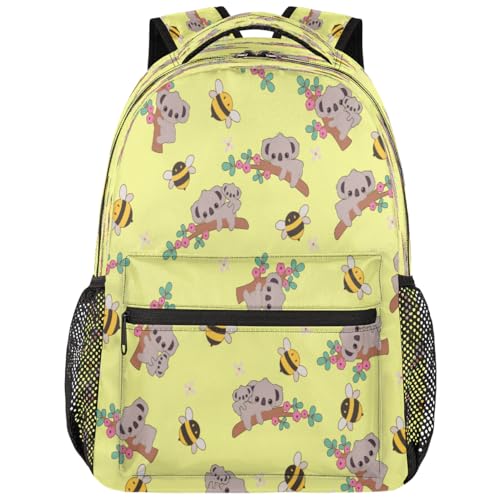 Mochila para portátil de koala animado multiusos con compartimentos