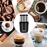 Duronic Electric Coffee Grinder CG250, Spice Grinder Machine, Stainless Steel Blades Grinders, Fast Dry Mini Removable Grinding Mill Pot for Coffee Beans, Nuts, Seeds, Spices, Flax, Black - Image 5