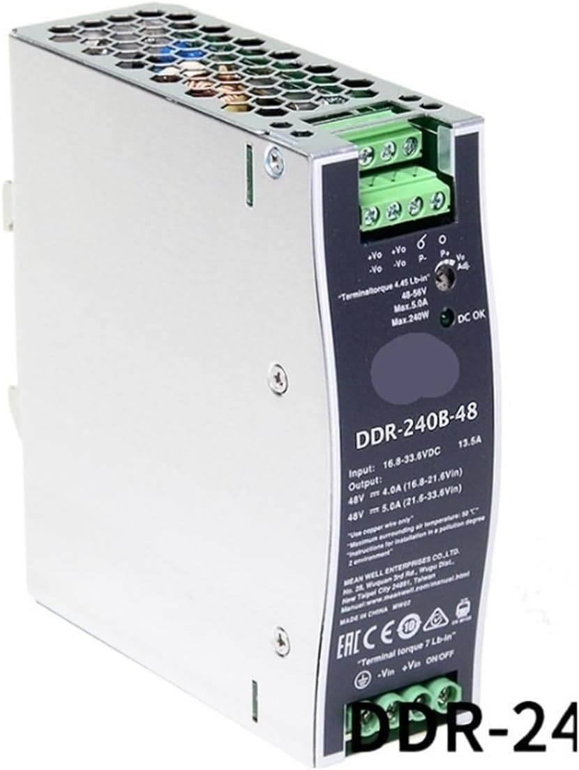 JMVLVLOA DDR-240D-24 DINレールタイプDC-DCコンバーター DRJ240-24-1