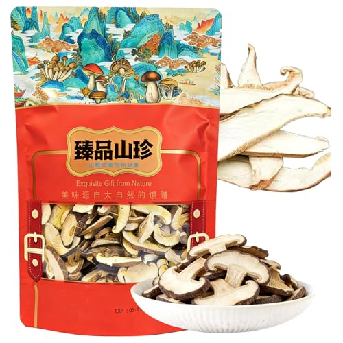 Shiitake Pilze Getrocknet Asiatische Speisepilze zum Kochen & Essen natürlich Vegan für Reis und Suppen 100g