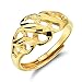 Produktbild Fjyouria Damen Ring, 18 kt vergoldet, verstellbar, Unendlichkeit, Bandring