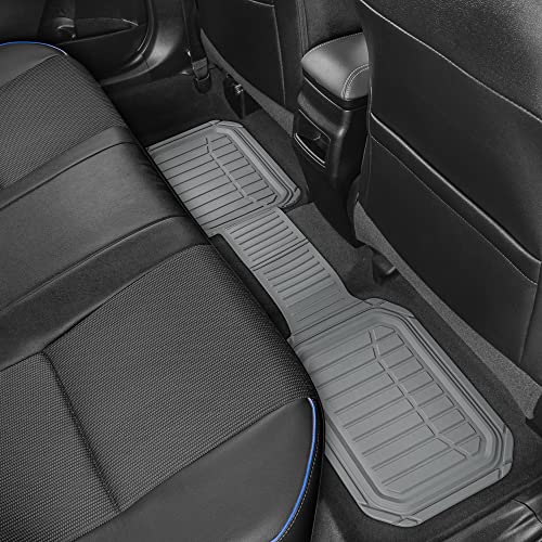 Image of Motor Trend FlexTough Defender Floor Mats for Cars & TrunkShield Trunk Mat Set, Next-Gen Deep Dish Heavy Duty All Weather, Rubber Car Floor Mat Set for Auto Truck Van SUV