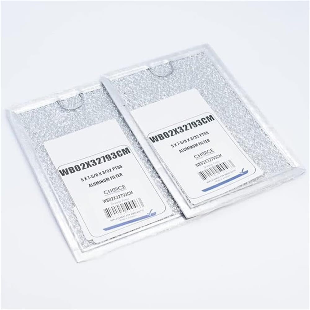 2 Pack of WB02X32793 Replacement for GERange Vent Hood Microwave Aluminum Grease Filter