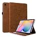 Produktbild AsWant Galaxy Tab S6 Lite 10,4 Zoll Hülle Stand Tasche Folio Flip Hülle mit Kartenschlitz, Stifthalter Für Samsung Tab S6 Lite 10,4" 2020/2022 SM-P610/SM-P615/SM-P613/SM-P619 Mandala Blume Braun