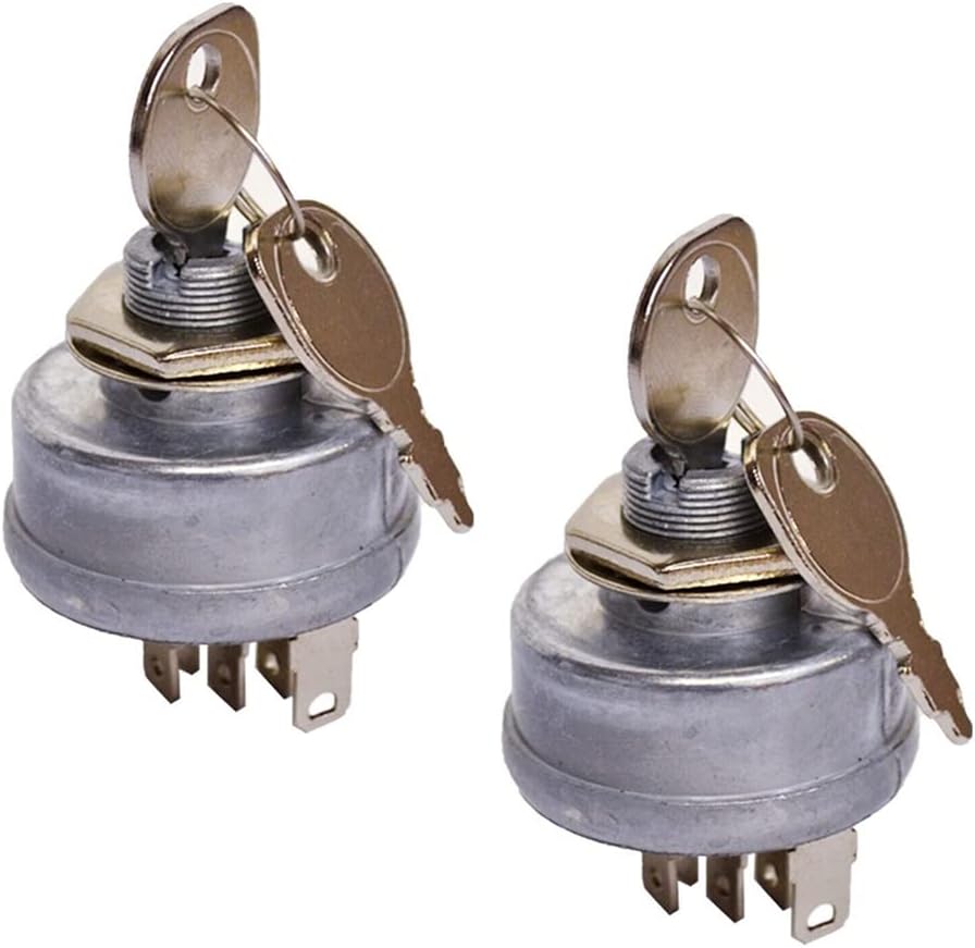 2 Pack Replacement 44812900 Ignition Starter Switch with Key for Exmark Turf Tracer Hydro for Husqvarna WH4817EFQ WH5319EFQ for MTD and S OHV Engines for Wright 48" 52" 61" Stander