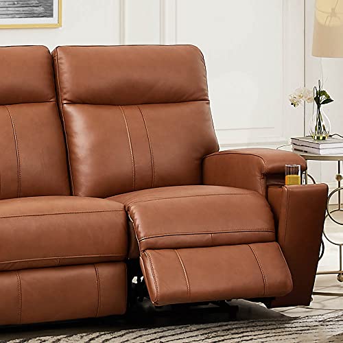 Sofá de 3 cuerpos Marrón reclinable y con reposacabezas miniatura 4