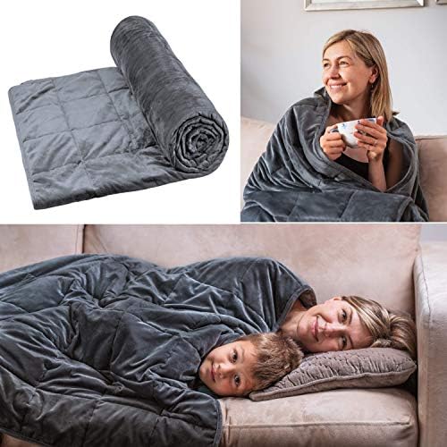 AGP Weighted Blanket | 3.2kg Sootha Sleep | Small Size | Peach-Skin, Ultra Premium Therapeutic Heavy Blankets, Reversible, Washable, Calm Anxiety/Sensory | 7 lbs | Travel/Child/Teen/Adult