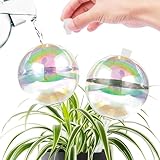 ZephyrBloom 13 oz Up 2 Weeks Large Plant Watering Globes & Bulbs, Self Watering Glass Globes to Water Plants While Away, Indoor Outdoor Automatic Slow-Release Watering Bulbs for Houseplants 2 Pack