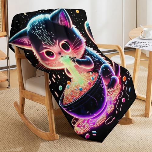 Couverture de lit chat légère et douce pour canapé contre le froid - 7