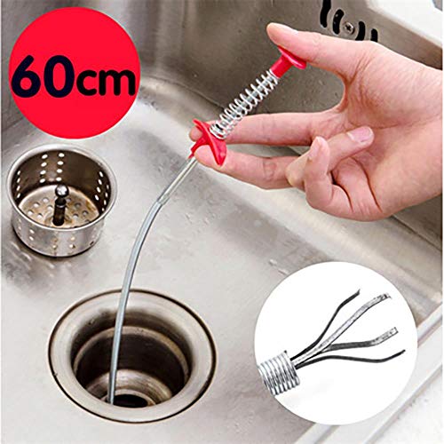 VOWAN 1 pcs Drain Sewer Dredge Pipeline Hook Household Kitchen Bathroom Hair Cleaner Hook Sewers Dredge Tool