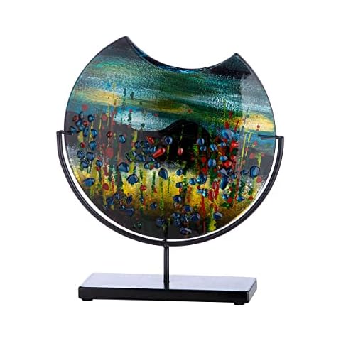 GILDE GLAS art Jarrón Redondo Decorativo Cover