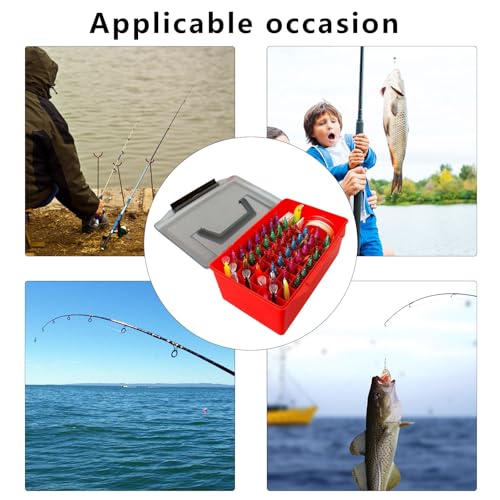 Caja de Pesca Exterior QERPON con 52 Compartimientos, Plástico ABS, para Señuelos y Herramientas miniatura 6