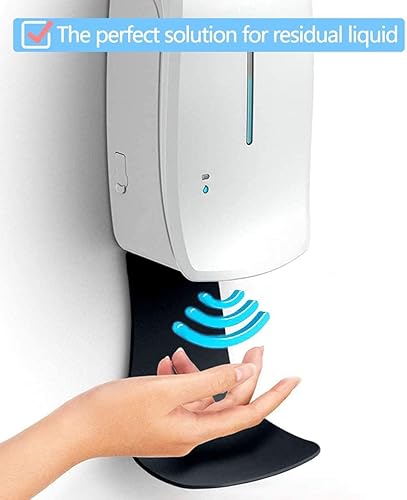 Miniatura 10 de Bandeja de goteo para dispensador de jabón montado en la pared, evita goteos y pulverizaciones, soporte dispensador, color negro