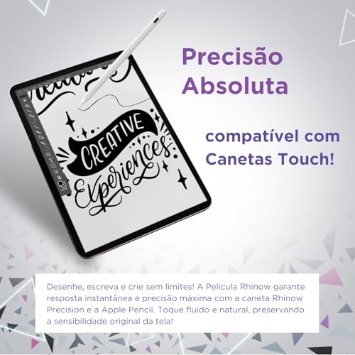 Película de vidro temperado para iPad 9ª 8ª 7ª geração, tela 10.2 polegadas (Rhinow)