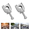 GIRAFEDA 1 Paire Pontet Guidon en Aluminium Pontet Moto Réhausse de Guidon Moto Support de Guidon Moto Fixation de Guidon Moto 22mm Pontet Guidon Moto avec Vis pour Guidon de Moto de Cross-Argent