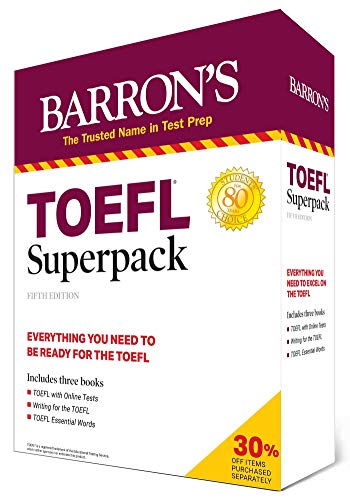 TOEFL Superpack: 3 Books + Practice Tests + Audio Online (Barron's Test Prep)