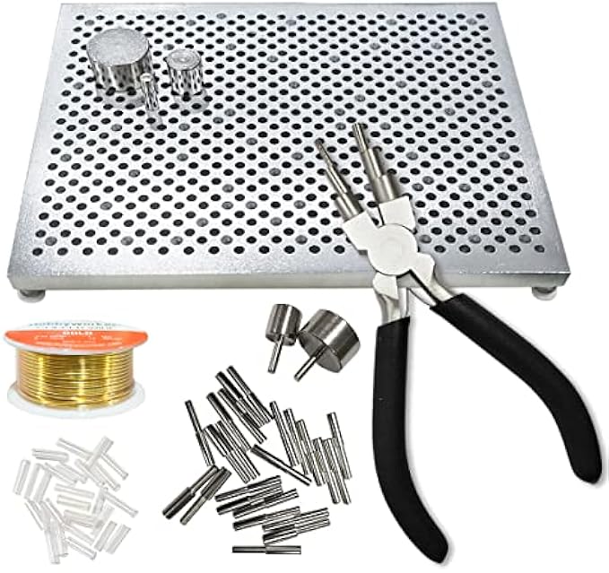 The hobbyworker Wire Winding Kit with Jewelry Crafting Wire and 6-in-1 Wire Bending Pliers for Jewelry Making Tools