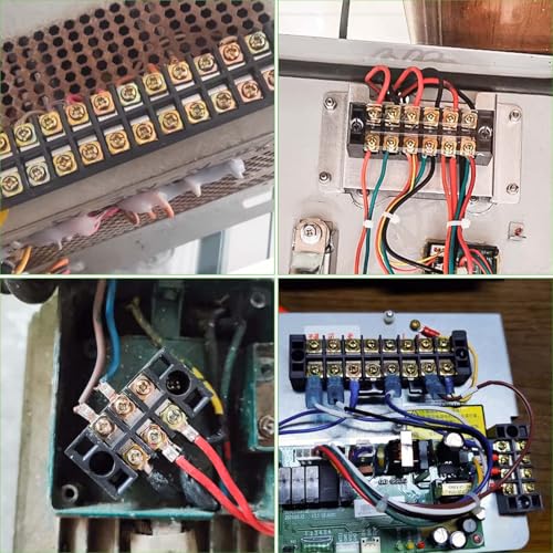 Kit de 8 borniers électriques à vis à double rangée de 3 à 6 positions - 7
