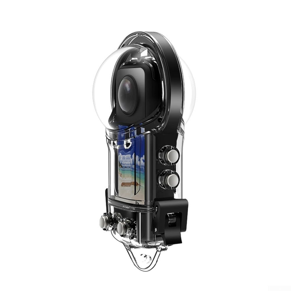 Eawfgtuw Carcasa invisible de buceo para Insta360 X5 50 m, protección con soporte de montaje, accesorio de fotografía subacuática para exploración de cámara de acción
