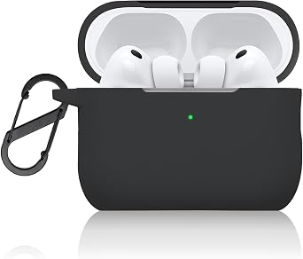 PRODELI For AirPods Pro 3 Case, Cover, Shockproof, Scratch Resistant, Includes Carabiner, Silicone Material, Earphone Case, Charging While Attached, Soft, Anti-Lost, Lightweight, Protective Cover for