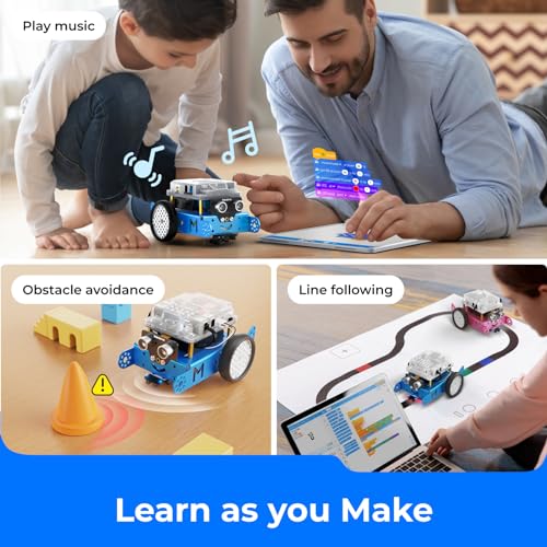 Image of Makeblock mBot Bluetooth Version Programmable Robot Kit for Kids to Learn Coding, Robotics and Electronics (Blue)