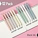 Mr. Pen- Retractable Gel Pens, 12 Pack, Black Ink, Soft Pastel Barrel Gel Pens Fine Point 0.5mm, Retractable Pen, Cute Pen