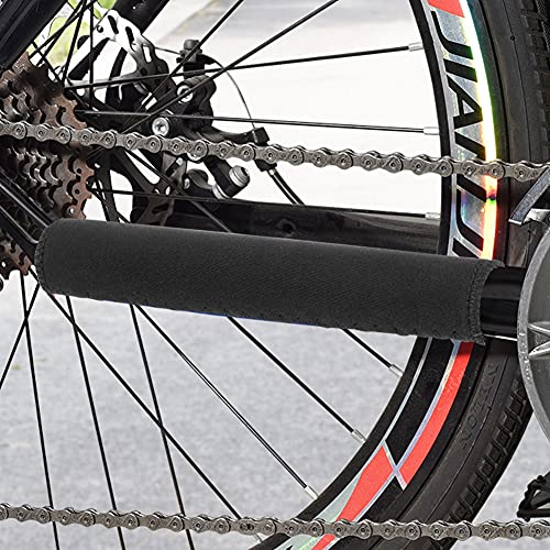 Tinleja 4Pcs Self-Adhesive Black Velcro Chain Stay Protector Neoprene, Chain Guard, Bike Frame Protector, 8.5 X 4.3Inch #TOP1