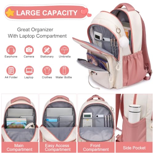 Image of ZUBOND Girls Backpack for School, Big Student School Backpack for Teens, College High School Bookbag