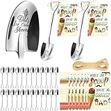 Yiyiring 24 Sets Ice Cream Shovel Gifts Bulk for Dad Appreciation Gifts Engraved Scoop with Thank You Cards Set for Father Grandpa Men Birthday Christmas Presents