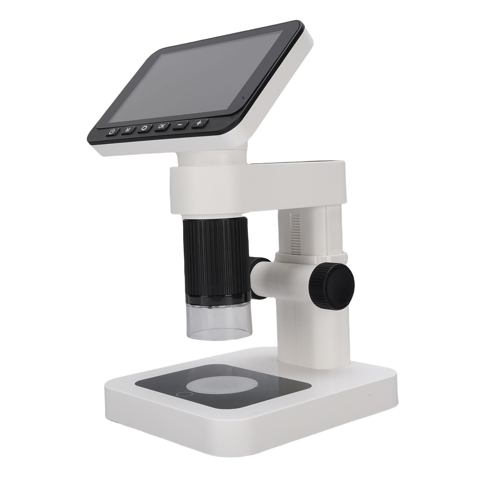 Microscopio Elettronico, Microscopio Digitale con Schermo IPS da 4,5 Pollici, 12MP 1080P, Zoom da 5X a 32X, 8 Luci LED, Tipo C, per Insegnamento Ai Bambini, Osservazione della Natura, (BLACK)