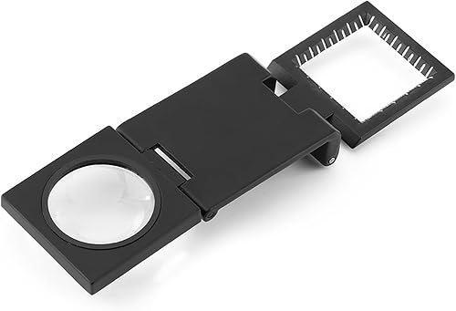 Miniatura 7 de Lupa plegable, lupa plegable de 0.394 x 1.102 in, tres lupas plegables 10X, lupa de aleación de zinc, mini lupa plegable con escala para reparación