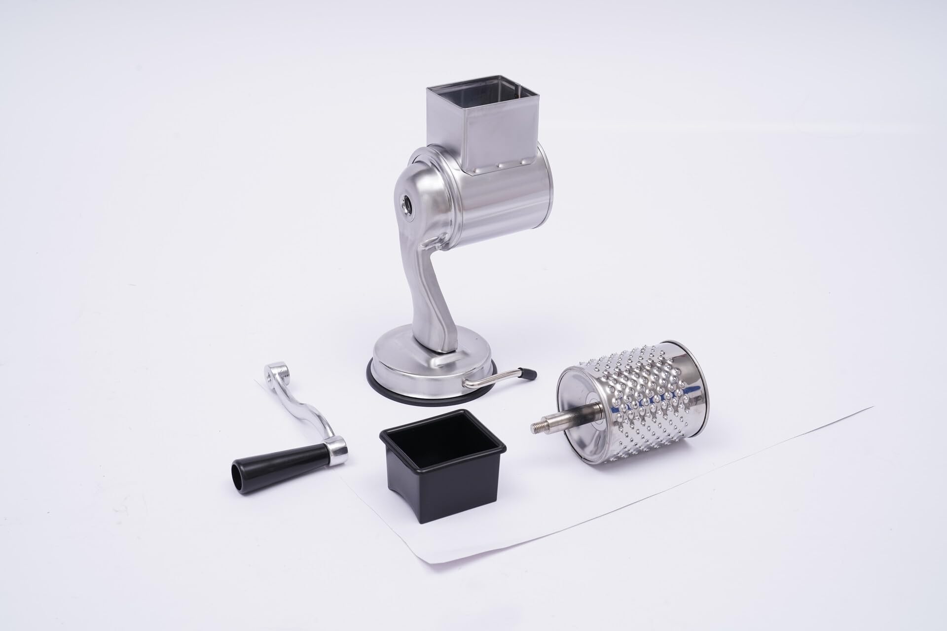 Affettatrice per verdure, grattugia in acciaio inox con 5 lame per formaggio, noci, frutta, verdura, ecc