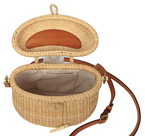 Nantucket Basket Tall Crescent Purse Cane-on-cane weave Rattan Bag for Women Bag2