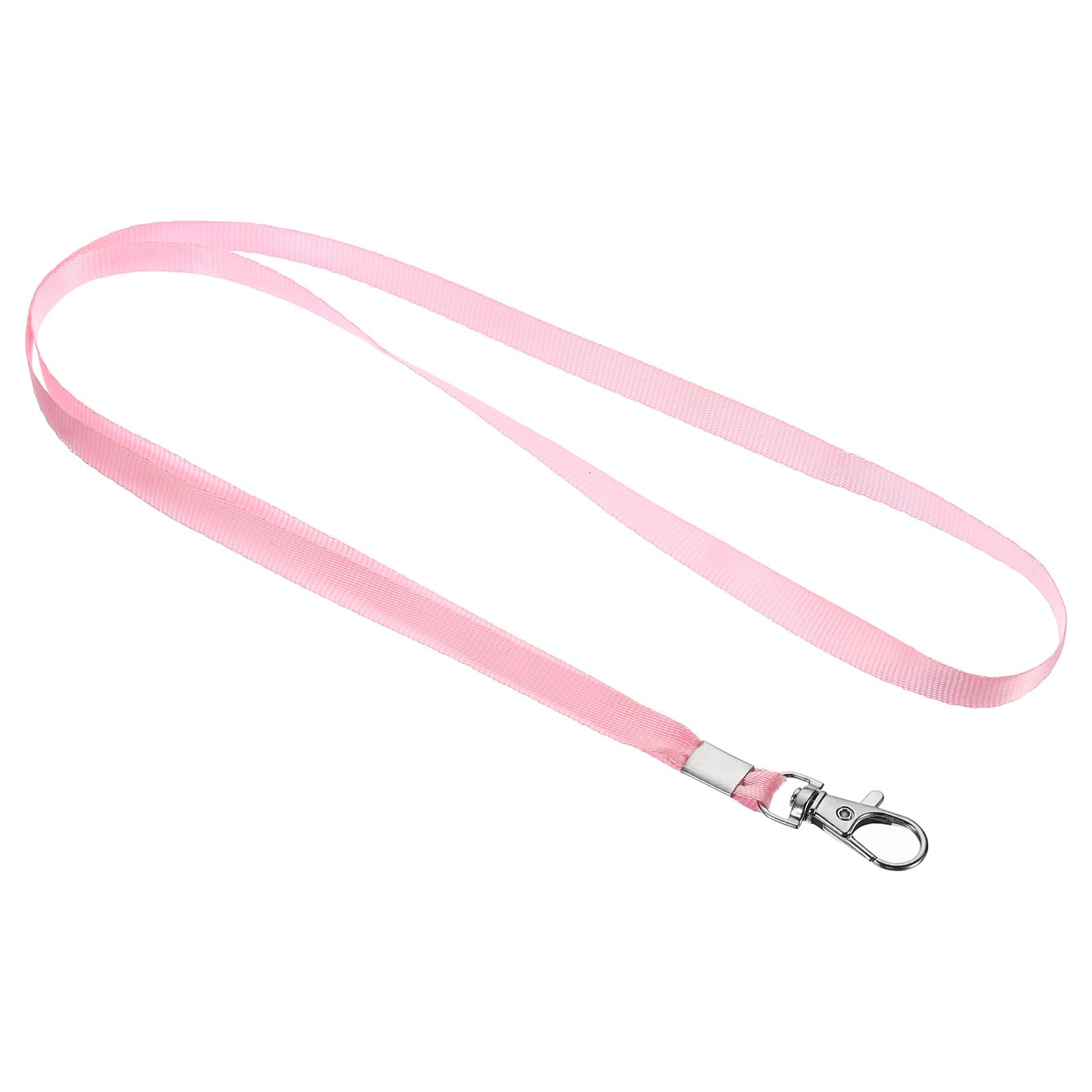 PATIKIL 17" Neck Lanyards, 5 Pack 0.4" Width Flat Strap Lanyard with Swivel Hook Clip for Name Tag Badges Holder ID Card Keys, Pink — image 1