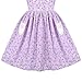 Girls Dress Purple Floral Lace Pocket Vintage Puff Sleeve Classic Retro Size 8