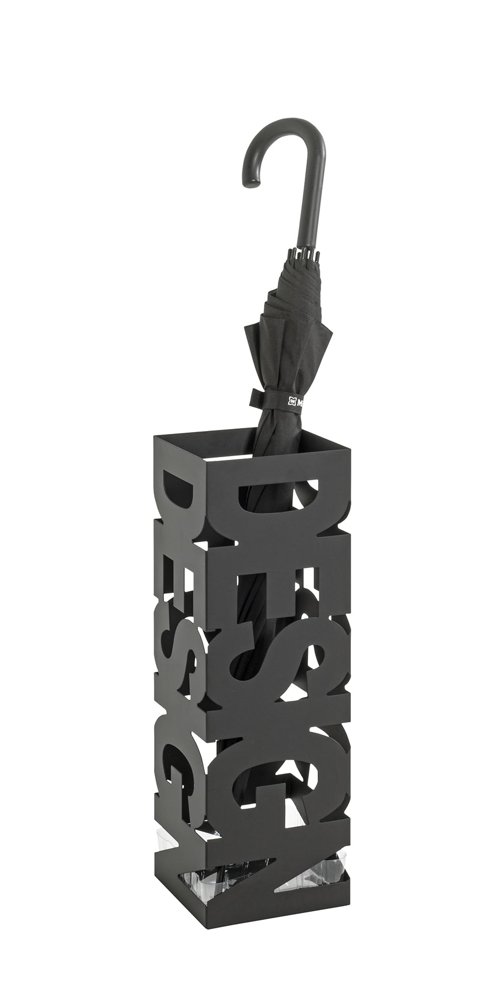 HAKU Portaombrelli Nero, Metallo - Dim. L 16 cm x A 48 cm x P 16 cm, Stile Moderno