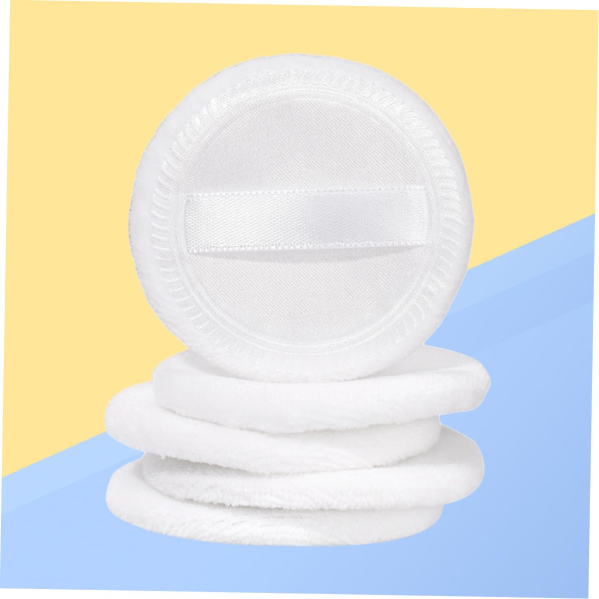 VALICLUD 5pcs Cotton Powder Puff White Makeup Loose Foundation Applicator Soft Cosmetic Face Sponge for Lady Salon Home Travel Use