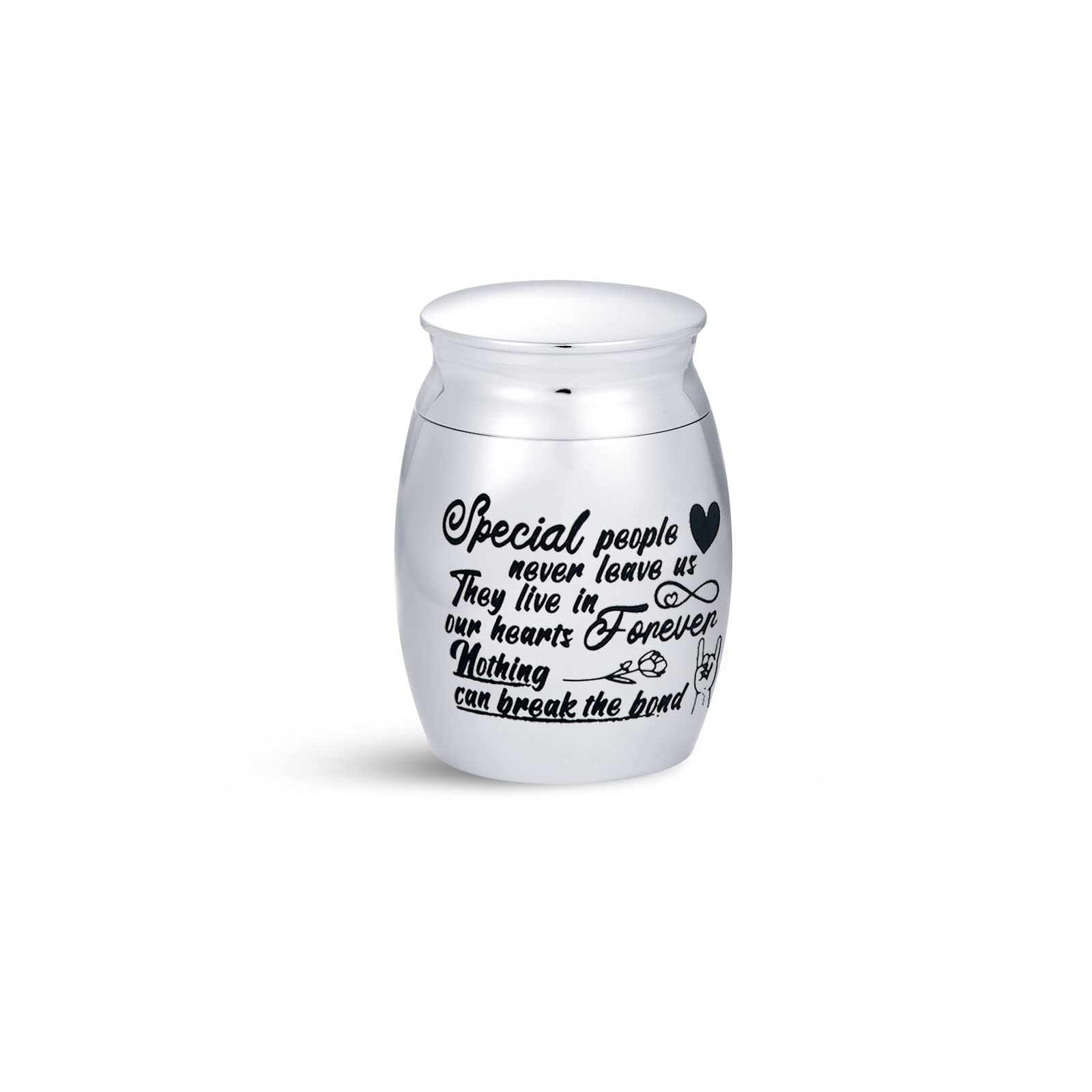 FGT Small Mini Urn for Ashes Funeral Cremation Memorial Keepsake Loved One Mum Women Men Father Special people never leave us They live in our hearts Forever