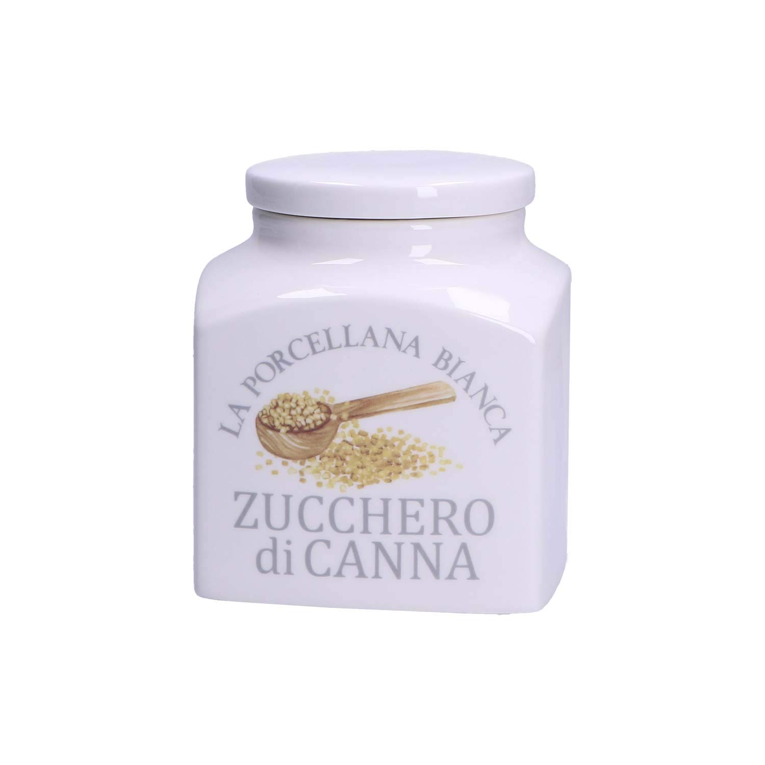 Barattolo Porcellana Per Zucchero Di Canna - 1100cc, Gift Box, Design Toscano - Foto 9