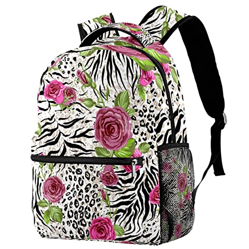Mochilas ligeras y resistentes con estampado floral de rosas para montaña
